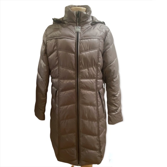 Big Chill Women's Hooded Quilted Down Blend Coat - Picture 1 of 8
